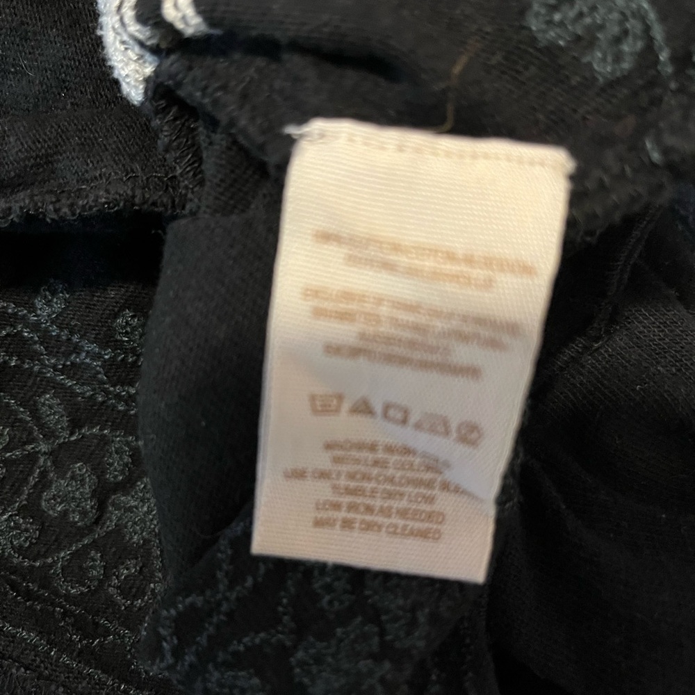 Free People 100% Cotton Mini Dress Black/White Cut Outs Pockets Boho Size M - Picture 6 of 6